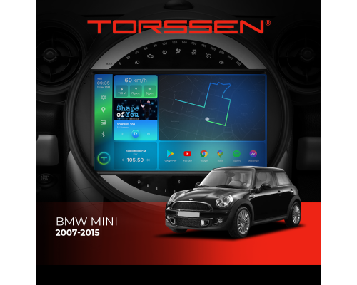 Штатная магнитола Torssen 2K BMW Mini (2007-2015) FL9 4+64Gb 4G Carplay DSP