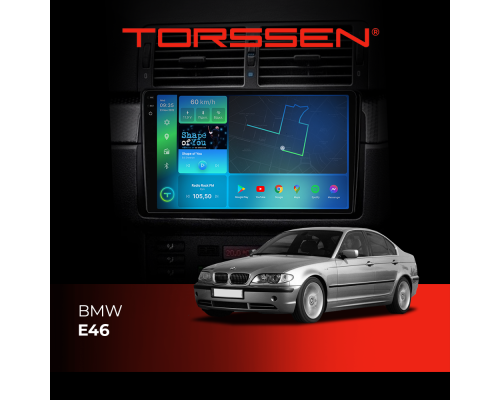 Штатная магнитола Torssen 2K BMW e46 F9332 4G Carplay DSP