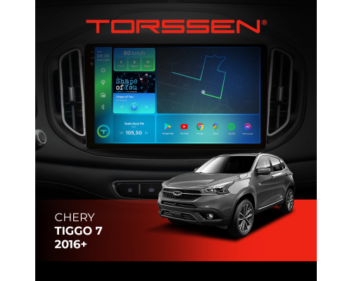 Штатна магнітола Torssen 2K Chery Tiggo 7 16+ F10432 4G Carplay DSP