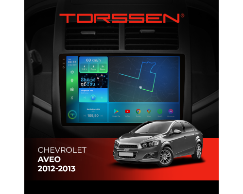 Штатная магнитола Torssen 2K Chevrolet Aveo 12-13 FL9 4+64Gb 4G Carplay DSP