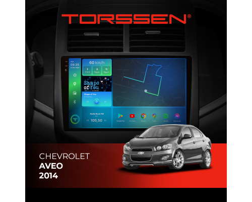 Штатная магнитола Torssen 2K Chevrolet Aveo 14- F98256 4G Carplay DSP