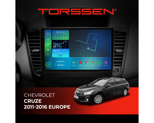 Штатна магнітола 2K Torssen Chevrolet Cruze 11-16 Europe F96128 4G Carplay DSP