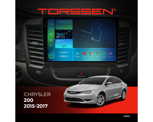 Штатна магнітола Torssen 2K Chrysler 200 2015-2017 F9464 4G Carplay DSP