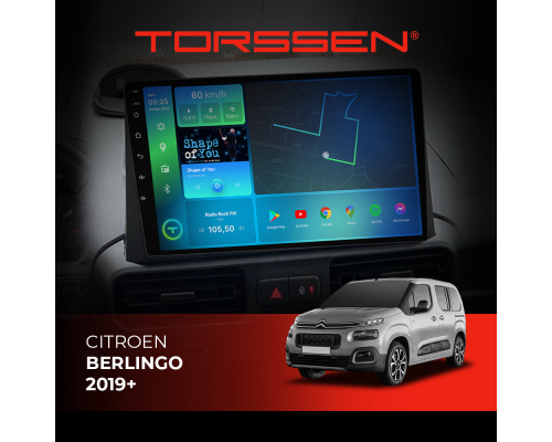 Штатна магнітола Torssen Citroen Berlingo 2019+ F106128 4G Carplay DSP