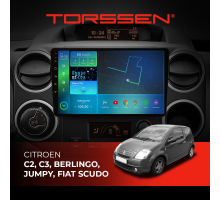 Штатная магнитола Torssen Citroen C2, C3, Berlingo, Jumpy, Fiat Scudo F9464 4G Carplay DSP