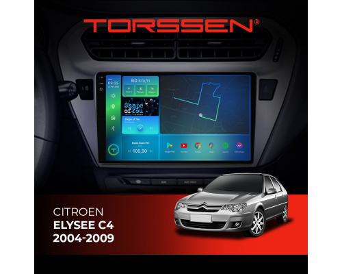 Штатная магнитола Torssen 2K Citroen C4 04-09 FL9 4+64Gb 4G Carplay DSP