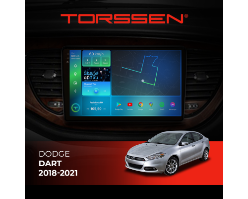 Штатная магнитола Torssen 2K Dodge Dart 2018-2021 F9464 4G Carplay DSP