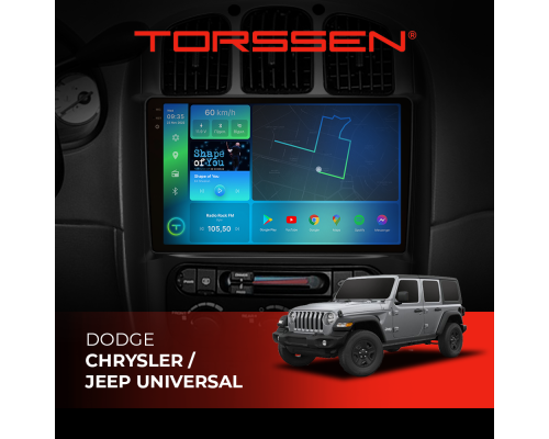 Штатна магнітола Torssen 2K Dodge/Chrysler/Jeep universal F10432 4G Carplay DSP