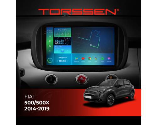 Штатная магнитола Torssen 2K Fiat 500/500X 14-19 F9464 4G Carplay DSP