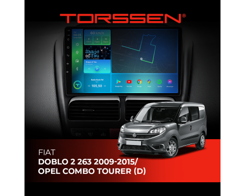 Штатна магнітола Torssen Fiat Doblo 2 263 09-15/Opel Combo Tourer (D) F9116