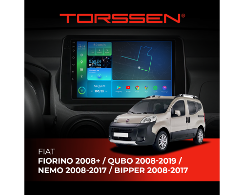 Штатная магнитола Torssen Fiat Fiorino 08+ /Qubo 08-19 /Citroen Nemo 08-17 /Peugeot Bipper 08-17 F10464 4G Carplay DSP