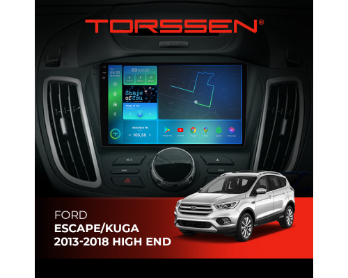 Штатна магнітола  Torssen 2K Ford Escape/Kuga 13-18 HIGH END F9464 4G Carplay DSP