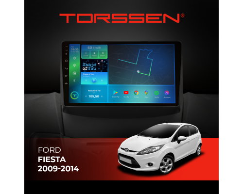 Штатная магнитола Torssen Ford Fiesta 09-14 F96128 4G Carplay