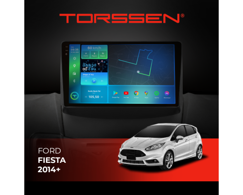 Штатная магнитола Torssen 2K Ford Fiesta 2014+ F9332 4G Carplay DSP