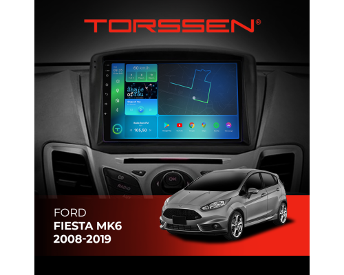 Штатная магнитола Torssen Ford Fiesta MK6 08-19 F96128 4G Carplay