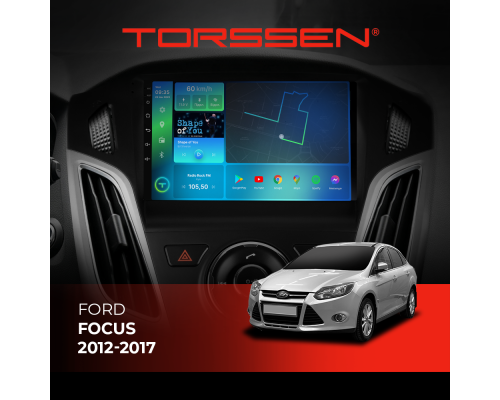 Штатная магнитола Torssen Ford Focus 12-17 черн.глянец с кнопками TOP F9464 4G Carplay DSP