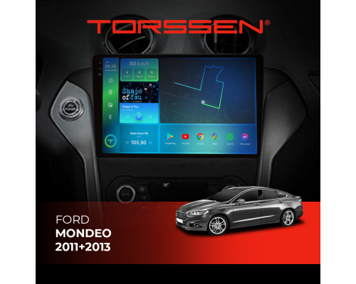 Штатная магнитола Torssen 2K Ford Mondeo 11+13 black FL9 4+64Gb 4G Carplay DSP