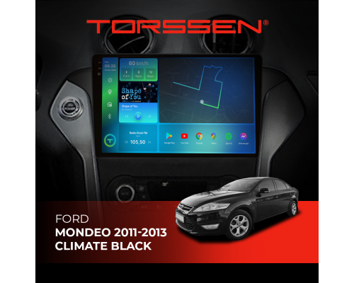 Штатная магнитола Torssen 2K Ford Mondeo 11-13 climate black F10332 4G Carplay DSP