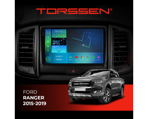 Штатная магнитола Torssen 2K Ford Ranger 15-19 F9332 4G Carplay DSP