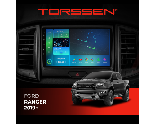 Штатная магнитола Torssen Ford Ranger 19+ F9464 4G Carplay DSP