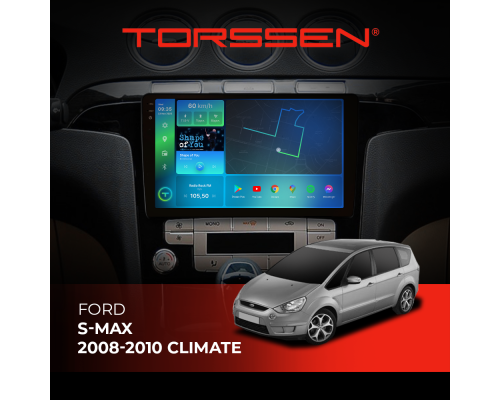 Штатная магнитола Torssen 2K Ford S-max 08-10 climate F9332 4G Carplay DSP