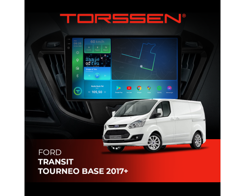 Штатная магнитола Torssen 2K Ford Transit Tourneo base 17+ FL10 4+64Gb 4G Carplay DSP