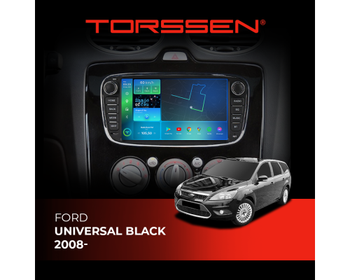 Штатная магнитола Torssen Ford Universal black 2008- F7232 4G Carplay DSP