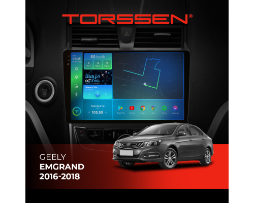 Штатная магнитола Torssen 2K Geely Emgrand 2016-2018 F9332 4G Carplay DSP