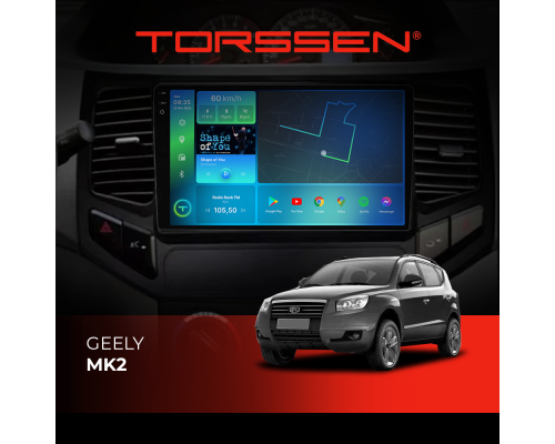 Штатная магнитола Torssen 2K Geely MK2 FL9 4+64Gb 4G Carplay DSP