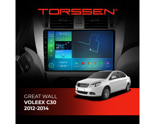 Штатная магнитола Torssen Great Wall Voleex C30 2012-2014 F96128 4G Carplay DSP