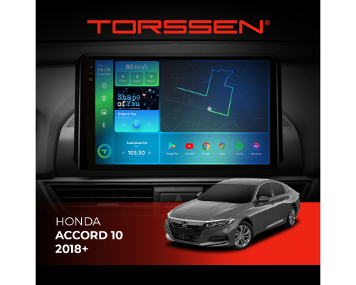 Штатная магнитола Torssen 2K Honda Accord 10 2018+ FL10 4+64Gb 4G Carplay DSP