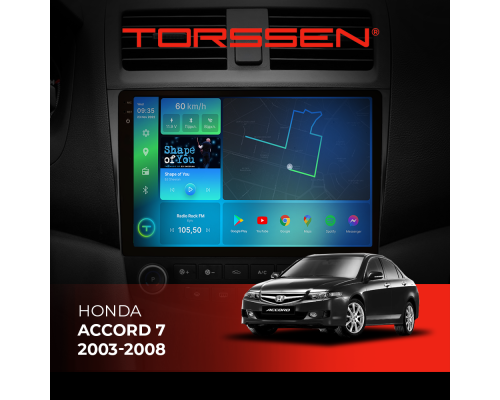 Штатная магнитола Torssen 2K Honda Accord 7 03-08 FL10 4+64Gb 4G Carplay DSP