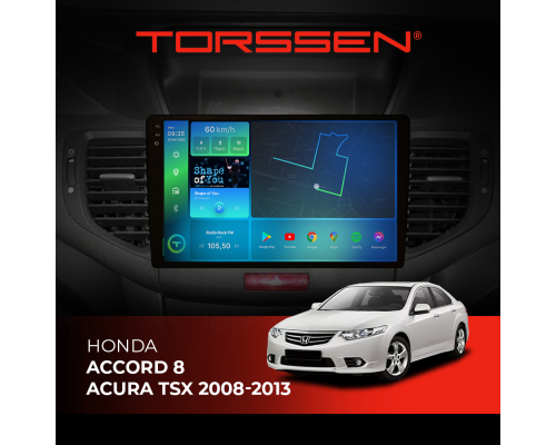 Штатная магнитола Torssen 2K Honda Accord 8/Acura TSX 08-13 FL9 4+64Gb 4G Carplay DSP