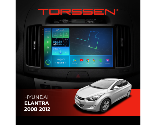 Штатная магнитола Torssen 2K Hyundai Elantra 08-12 FL9 4+64Gb 4G Carplay DSP