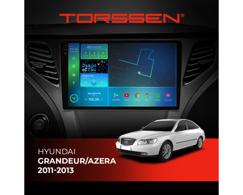 Штатная магнитола Torssen 2K Hyundai Grandeur/Azera 2011-2013 FL9 4+64Gb 4G Carplay DSP