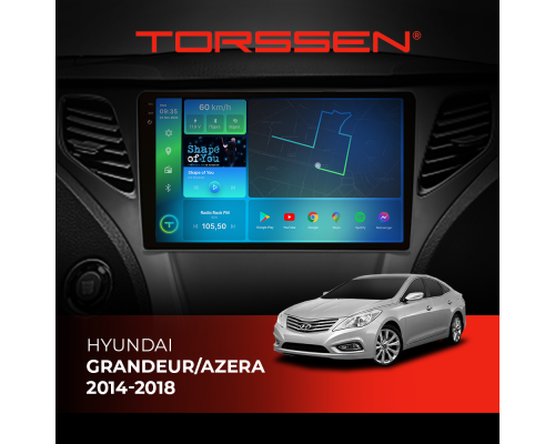 Штатная магнитола Torssen 2K Hyundai Grandeur/Azera 2014-2018 FL9 4+64Gb 4G Carplay DSP