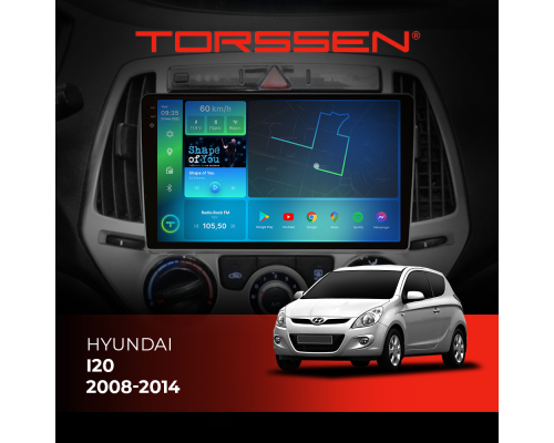 Штатная магнитола Torssen 2K Hyundai I20 08-14 FL10 4+64Gb 4G Carplay DSP