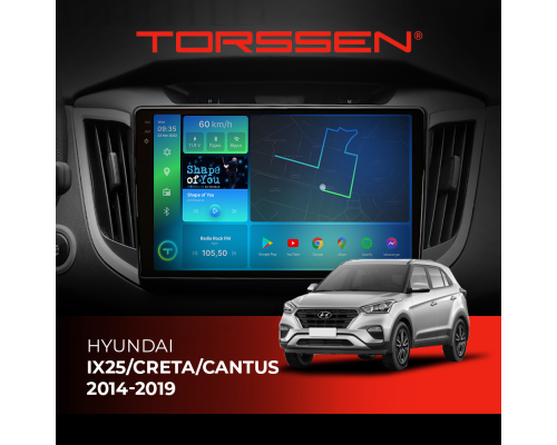 Штатная магнитола Torssen 2K Hyundai IX25/Creta/Cantus 14-19 FL9 4+64Gb 4G Carplay DSP