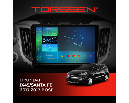 Штатная магнитола Torssen 2K Hyundai IX45/Santa Fe 2013-2017 Bose FL9 4+64Gb 4G Carplay DSP