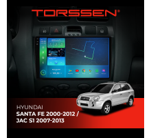 Штатная магнитола Torssen 2K Hyundai Santa Fe 00-12 / Jac S1 07-13 FL9 4+64Gb 4G Carplay DSP