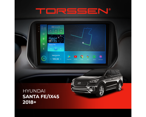 Штатная магнитола Torssen 2K Hyundai Santa Fe/IX45 2018+ FL10 4+64Gb 4G Carplay DSP