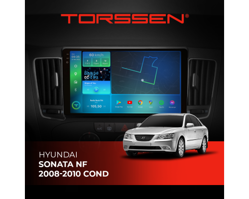 Штатная магнитола Torssen 2K Hyundai Sonata NF 08-10 cond FL9 4+64Gb 4G Carplay DSP