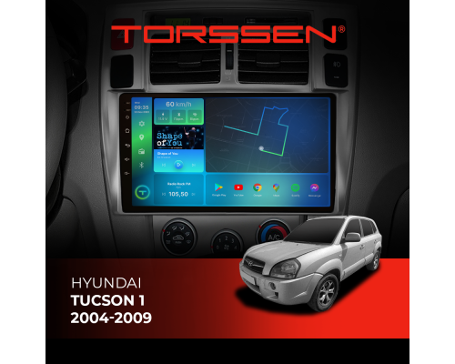 Штатная магнитола Torssen Hyundai Tucson 1 04-09 F9464 4G