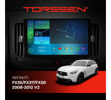 Штатна магнітола Torssen 2K DTS Infinity FX35/FX37/FX50 2008-2012 V2 F9432 4G Carplay DSP