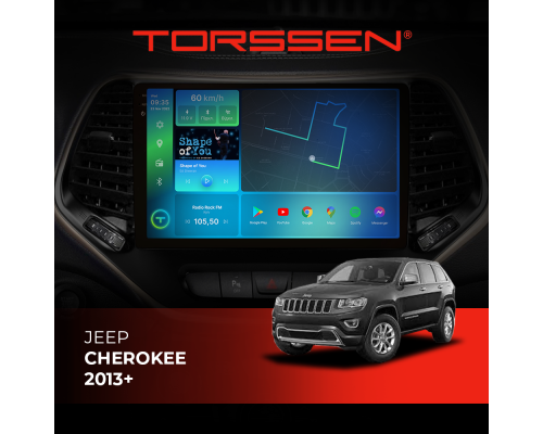 Штатна магнітола Torssen 2K Jeep Cherokee 2013+ F10432 4G Carplay DSP