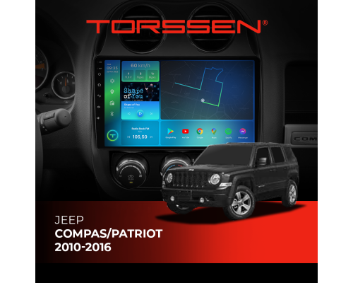 Штатная магнитола Torssen Jeep Compas/Patriot 10-16 F106128 4G Carplay