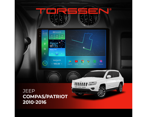 Штатна магнітола Torssen 2K DTS Jeep Compas/Patriot 10-16 F10432 4G Carplay DSP