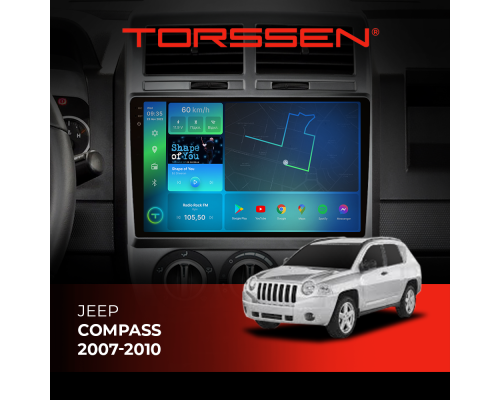 Штатна магнітола Torssen 2K DTS Jeep Compass 07-10 F10432 4G Carplay DSP