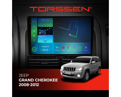 Штатная магнитола Torssen 2K Jeep Grand Cherokee 08-12 F9464 4G Carplay DSP