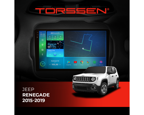 Штатна магнітола Torssen  2K DTS Jeep Renegade 15-19 F9432 4G Carplay DSP